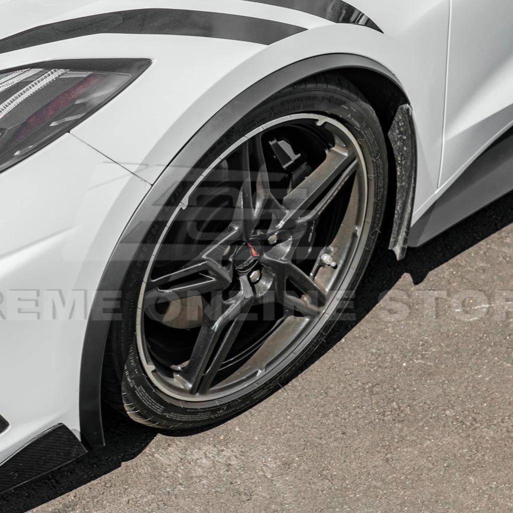C8 Corvette Dry Carbon Fiber Side Wheel Fender Trim : 2020-2026 C8 Singray, Z06, E-Ray