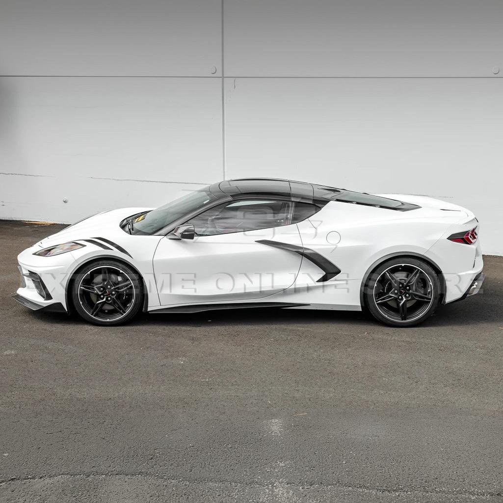 C8 Corvette Dry Carbon Fiber Side Wheel Fender Trim : 2020-2026 C8 Singray, Z06, E-Ray