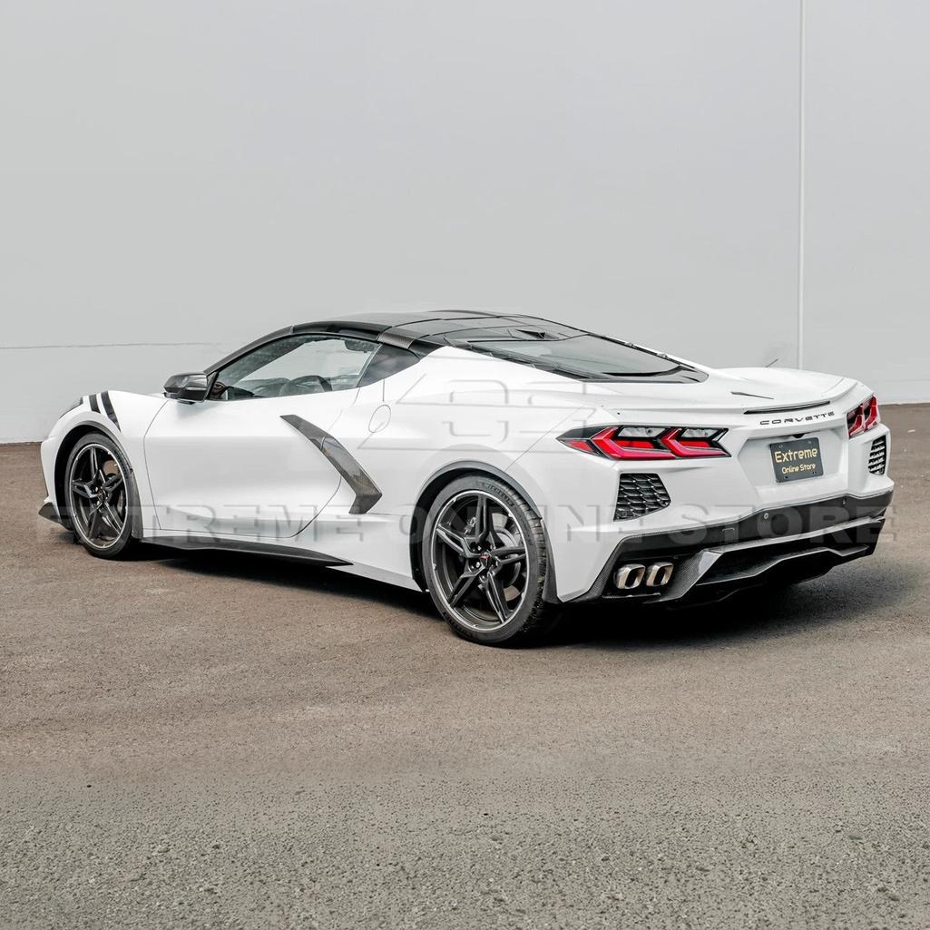 C8 Corvette Dry Carbon Fiber Side Wheel Fender Trim : 2020-2026 C8 Singray, Z06, E-Ray
