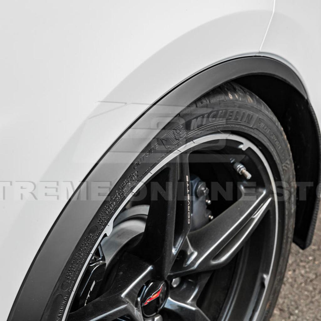 C8 Corvette Dry Carbon Fiber Side Wheel Fender Trim : 2020-2026 C8 Singray, Z06, E-Ray