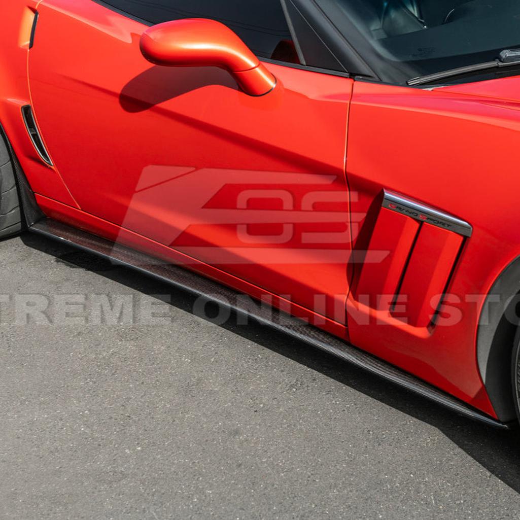 Corvette C6 Grand Sport / Z06 Front Splitter Lip & Side Skirts Rocker Panels : 2006-2013 C6 Z06, Grand Sport, ZR1
