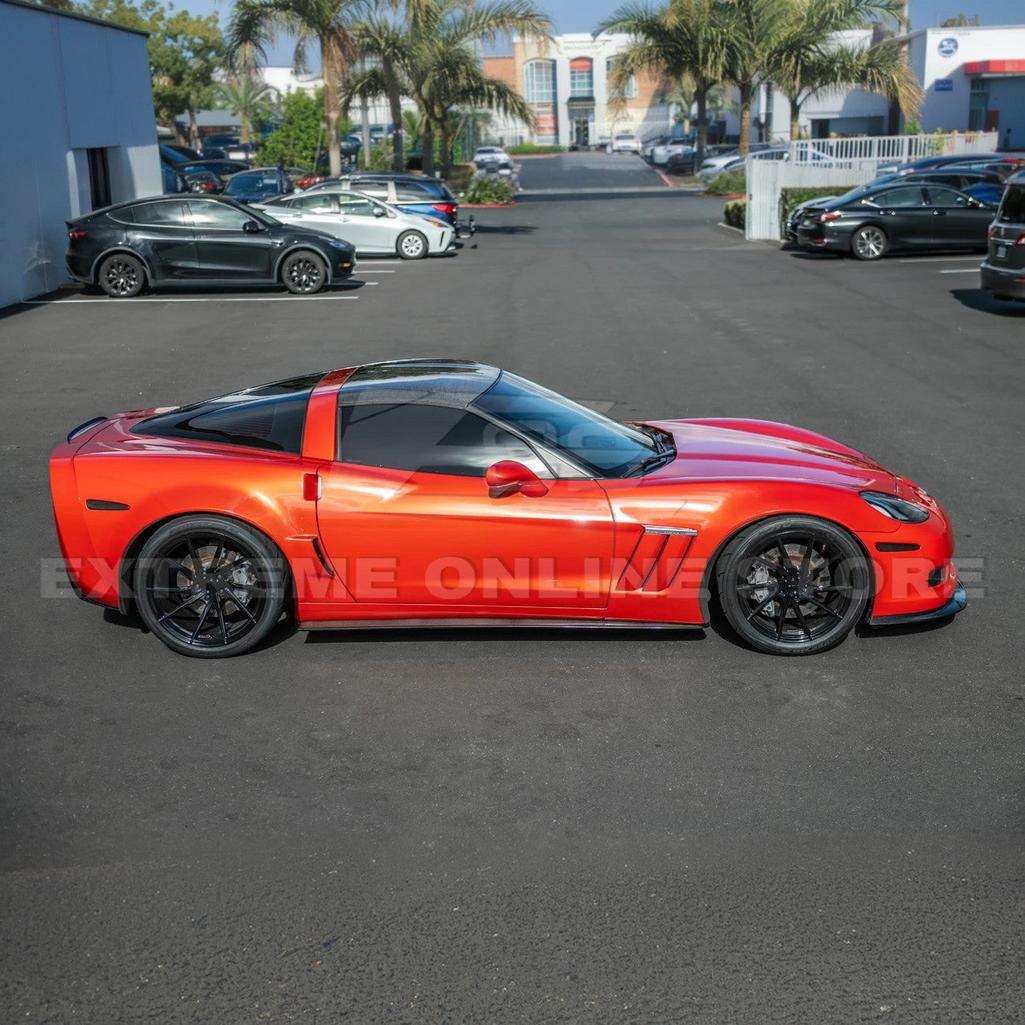 Corvette C6 Grand Sport / Z06 Front Splitter Lip & Side Skirts Rocker Panels : 2006-2013 C6 Z06, Grand Sport, ZR1