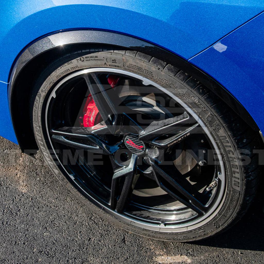 C8 Corvette Dry Carbon Fiber Side Wheel Fender Trim : 2020-2026 C8 Singray, Z06, E-Ray