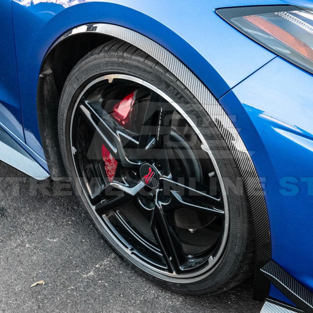 C8 Corvette Dry Carbon Fiber Side Wheel Fender Trim : 2020-2026 C8 Singray, Z06, E-Ray