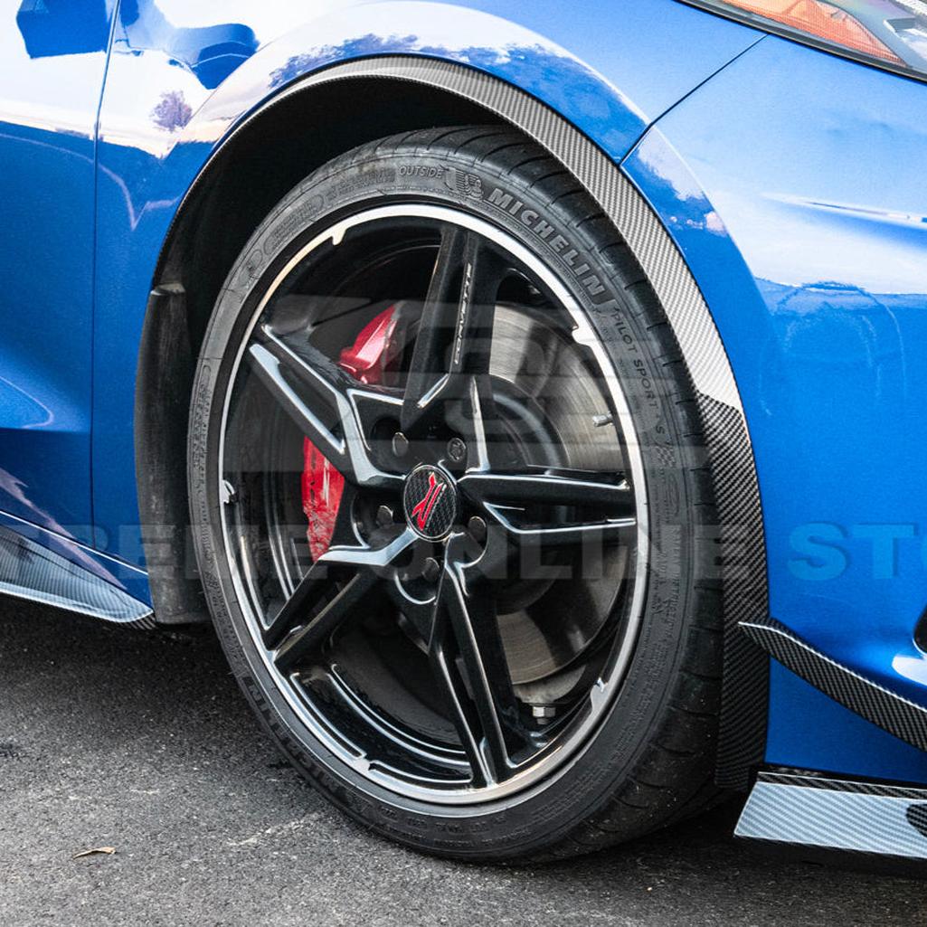 C8 Corvette Dry Carbon Fiber Side Wheel Fender Trim : 2020-2026 C8 Singray, Z06, E-Ray