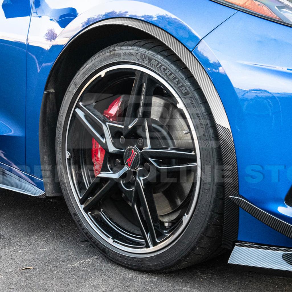 C8 Corvette Dry Carbon Fiber Side Wheel Fender Trim : 2020-2026 C8 Singray, Z06, E-Ray