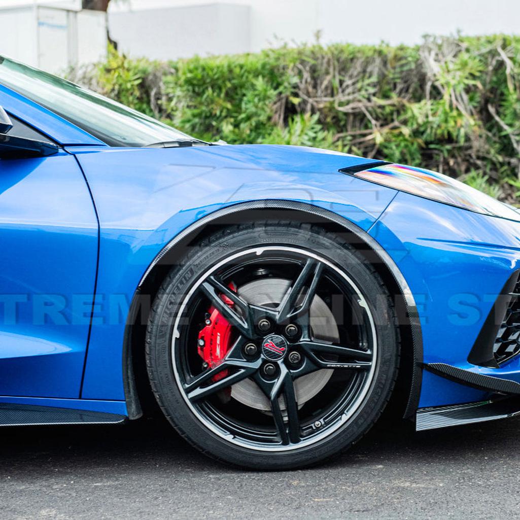 C8 Corvette Dry Carbon Fiber Side Wheel Fender Trim : 2020-2026 C8 Singray, Z06, E-Ray