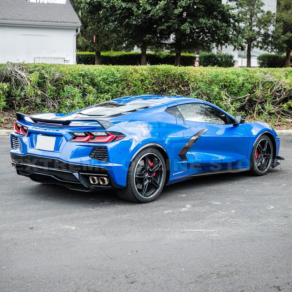 C8 Corvette Dry Carbon Fiber Side Wheel Fender Trim : 2020-2026 C8 Singray, Z06, E-Ray