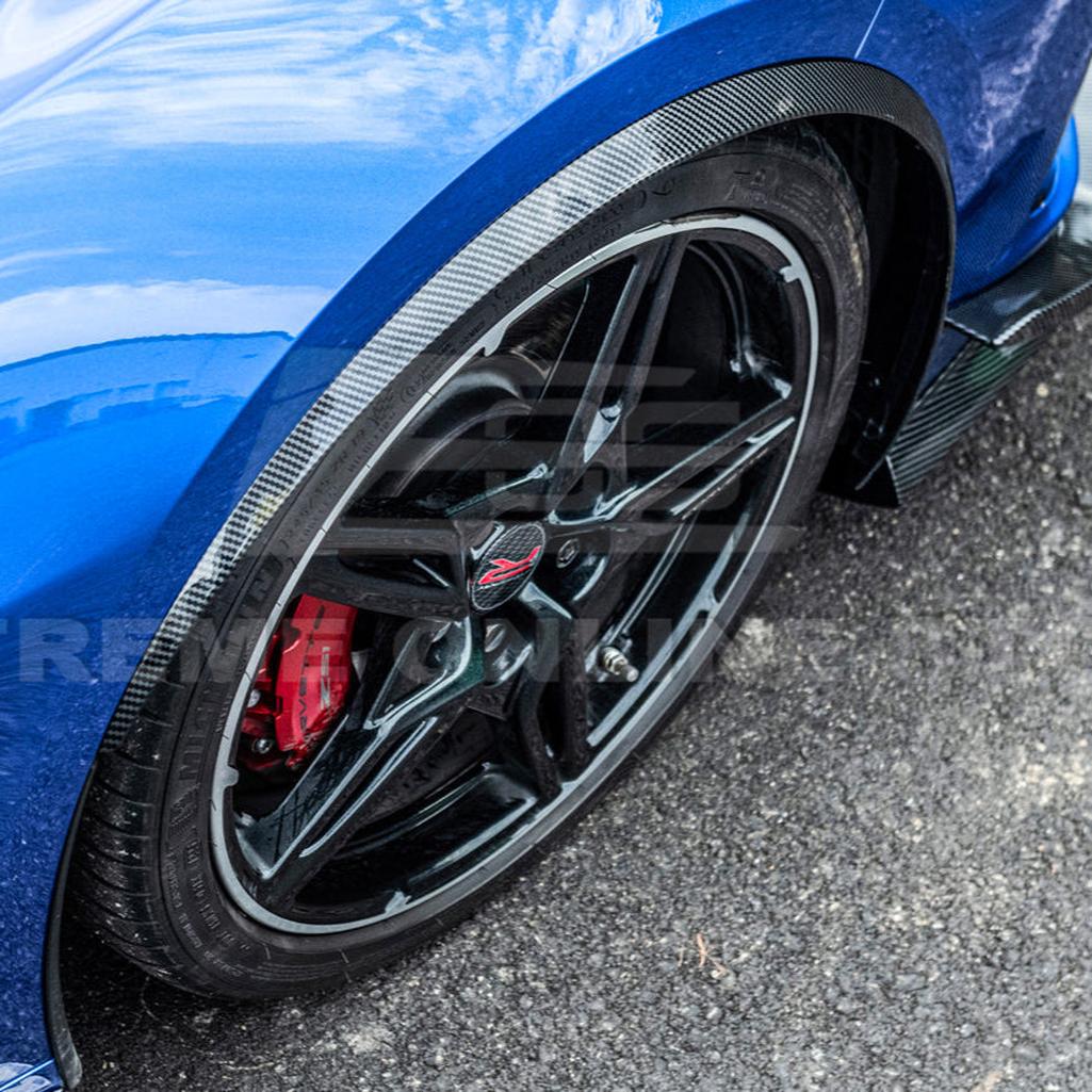 C8 Corvette Dry Carbon Fiber Side Wheel Fender Trim : 2020-2026 C8 Singray, Z06, E-Ray