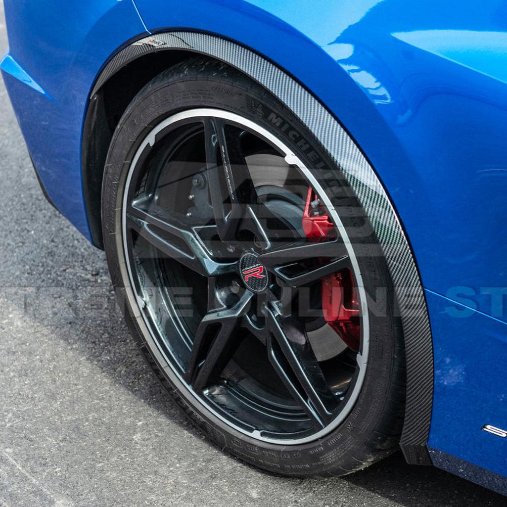C8 Corvette Dry Carbon Fiber Side Wheel Fender Trim : 2020-2026 C8 Singray, Z06, E-Ray