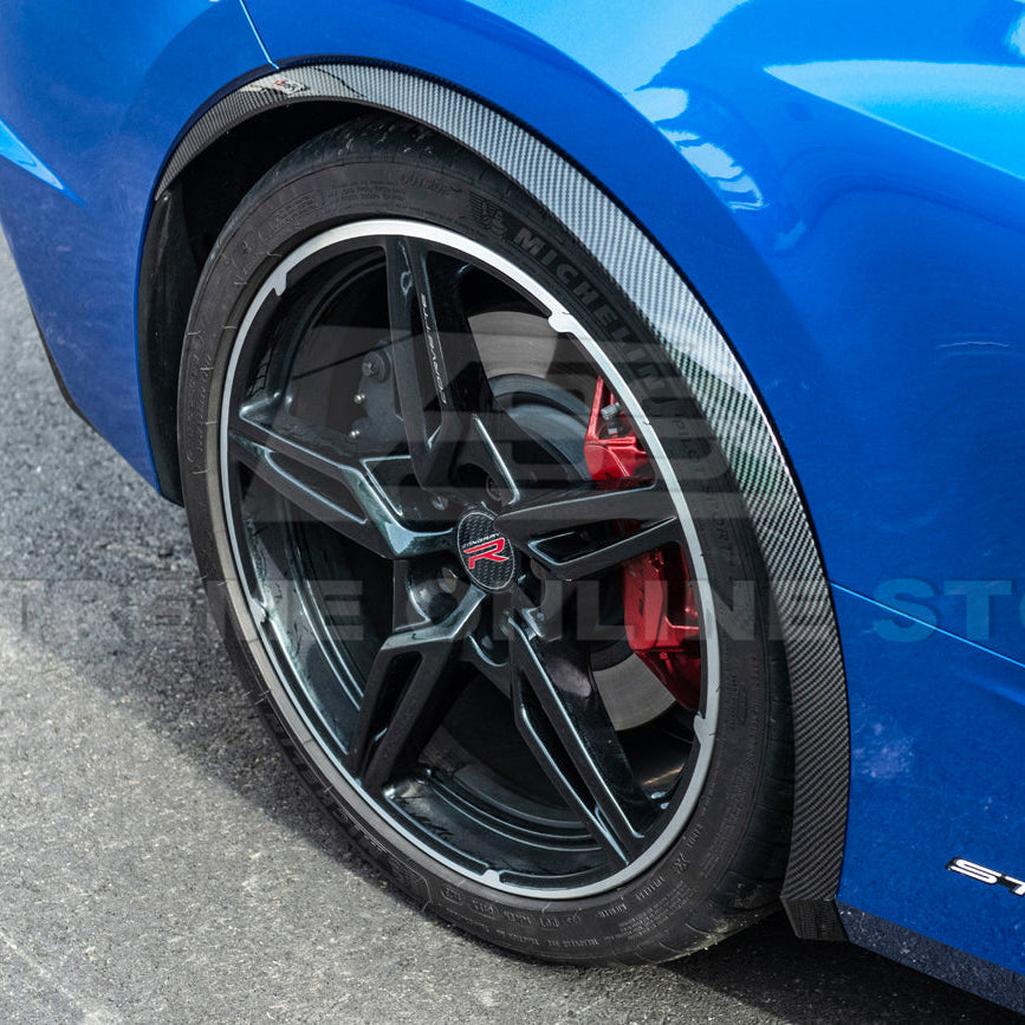 C8 Corvette Dry Carbon Fiber Side Wheel Fender Trim : 2020-2026 C8 Singray, Z06, E-Ray
