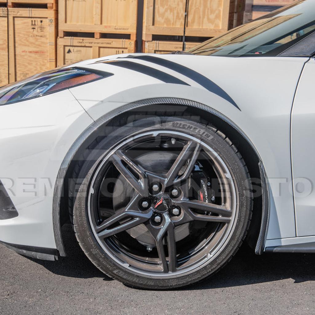 C8 Corvette Dry Carbon Fiber Side Wheel Fender Trim : 2020-2026 C8 Singray, Z06, E-Ray