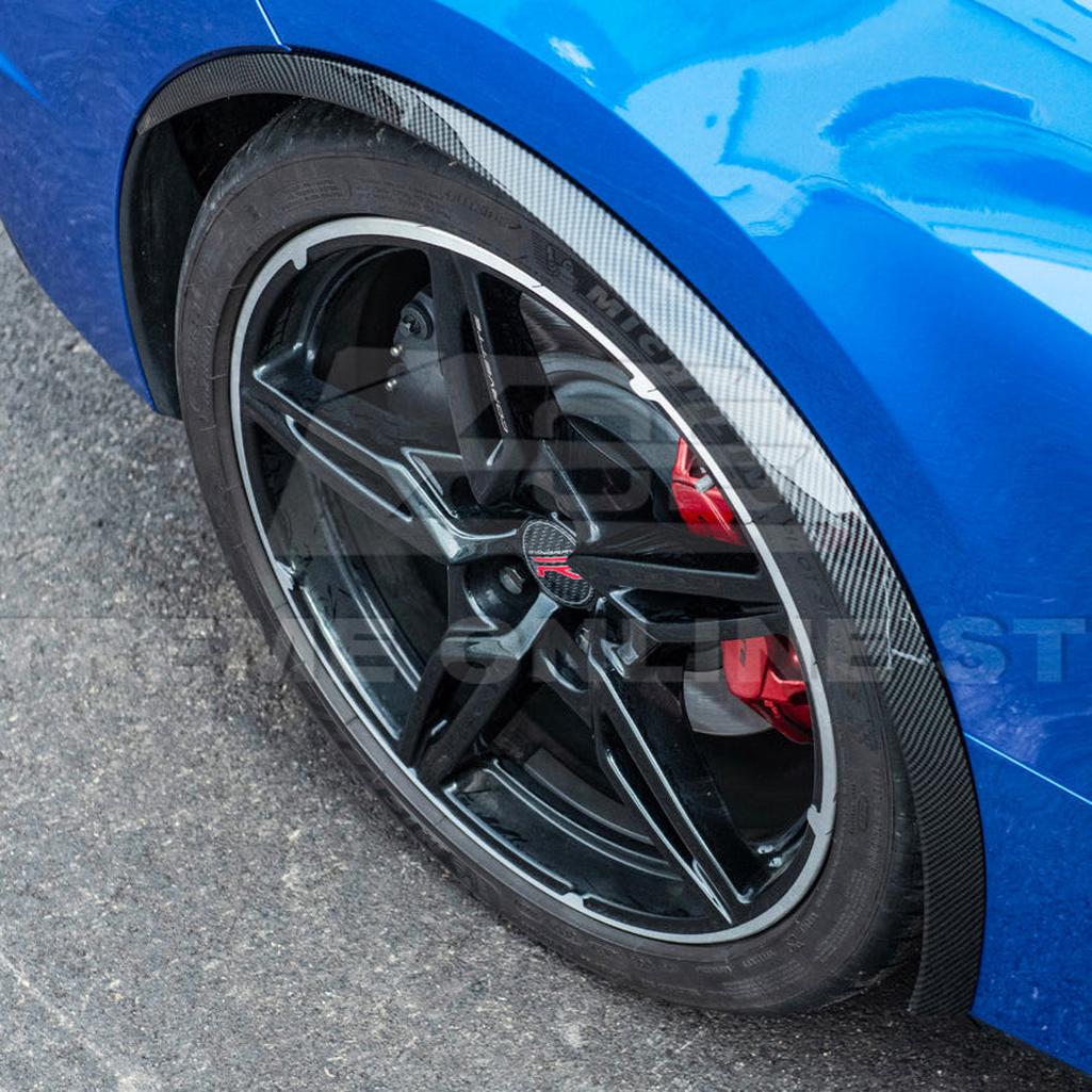 C8 Corvette Dry Carbon Fiber Side Wheel Fender Trim : 2020-2026 C8 Singray, Z06, E-Ray