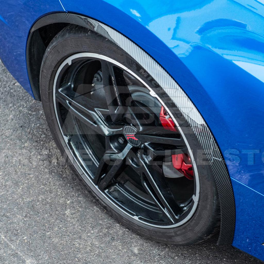 C8 Corvette Dry Carbon Fiber Side Wheel Fender Trim : 2020-2026 C8 Singray, Z06, E-Ray