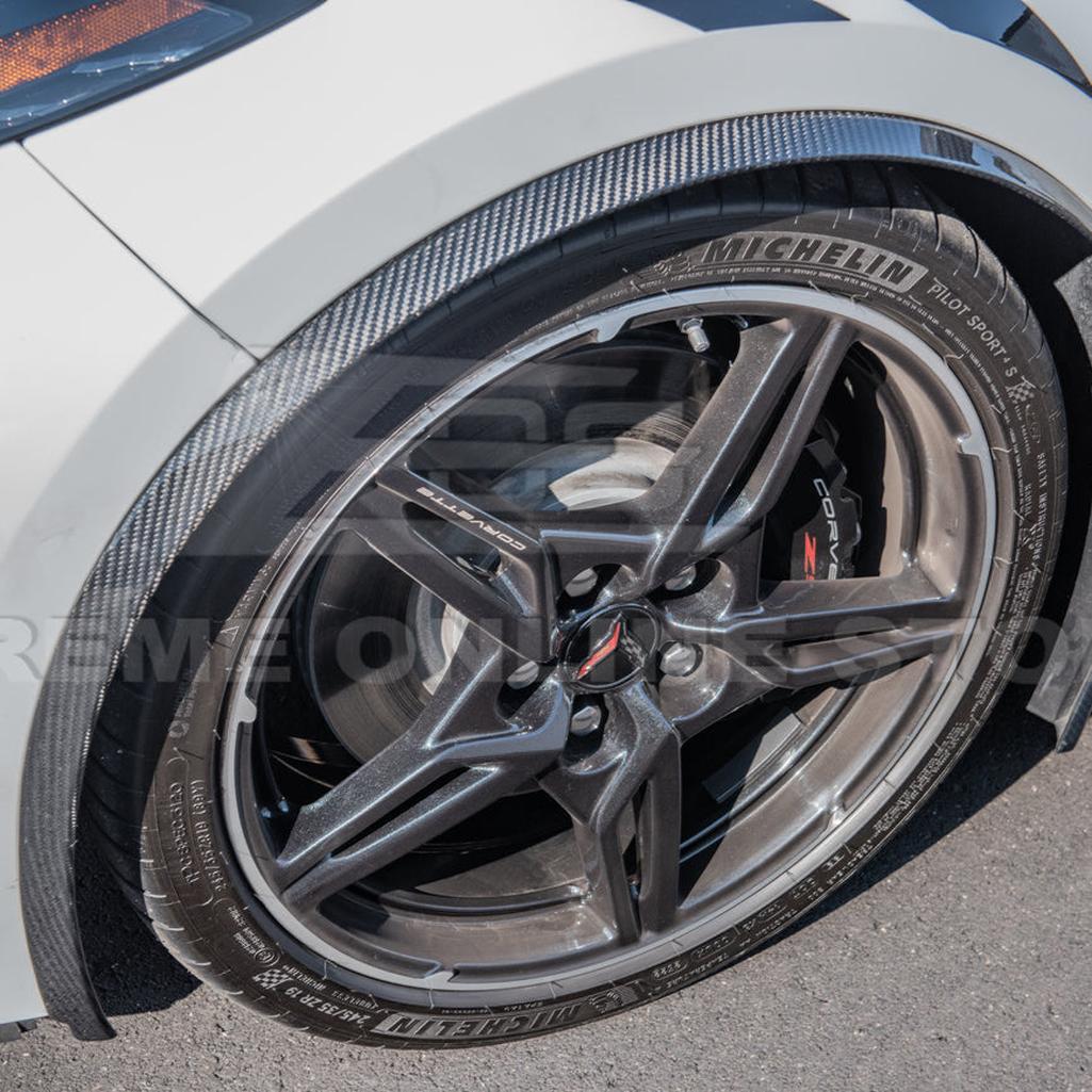 C8 Corvette Dry Carbon Fiber Side Wheel Fender Trim : 2020-2026 C8 Singray, Z06, E-Ray