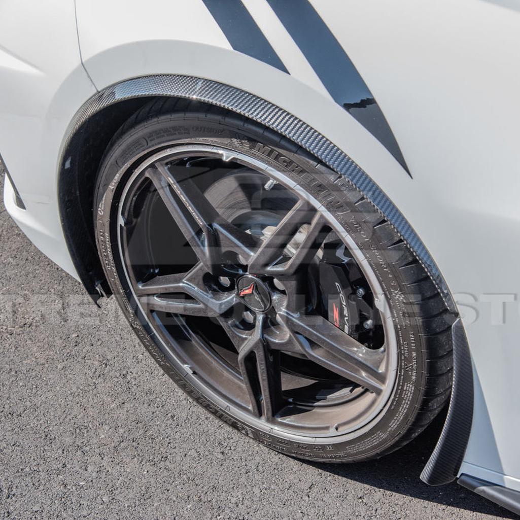 C8 Corvette Dry Carbon Fiber Side Wheel Fender Trim : 2020-2026 C8 Singray, Z06, E-Ray