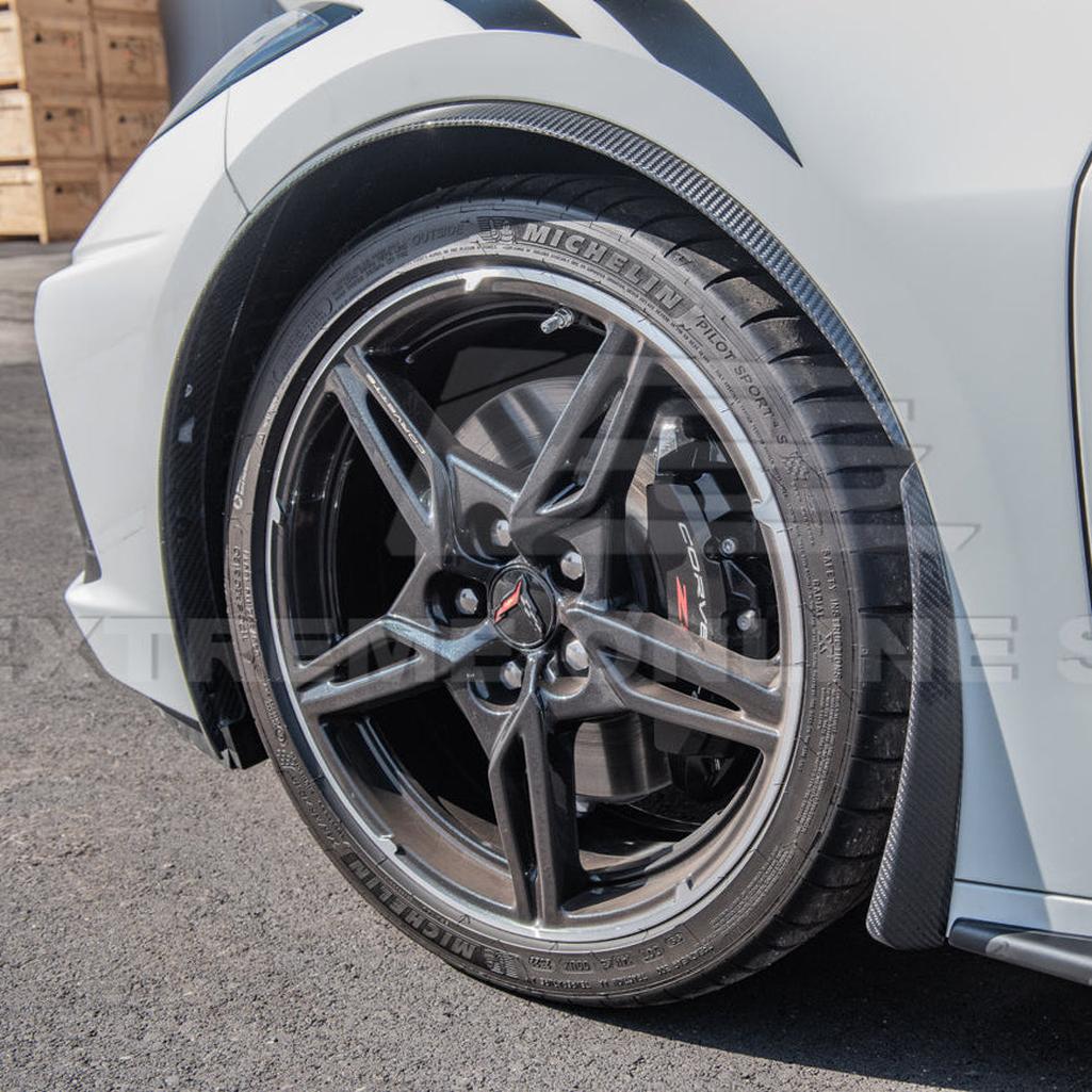 C8 Corvette Dry Carbon Fiber Side Wheel Fender Trim : 2020-2026 C8 Singray, Z06, E-Ray