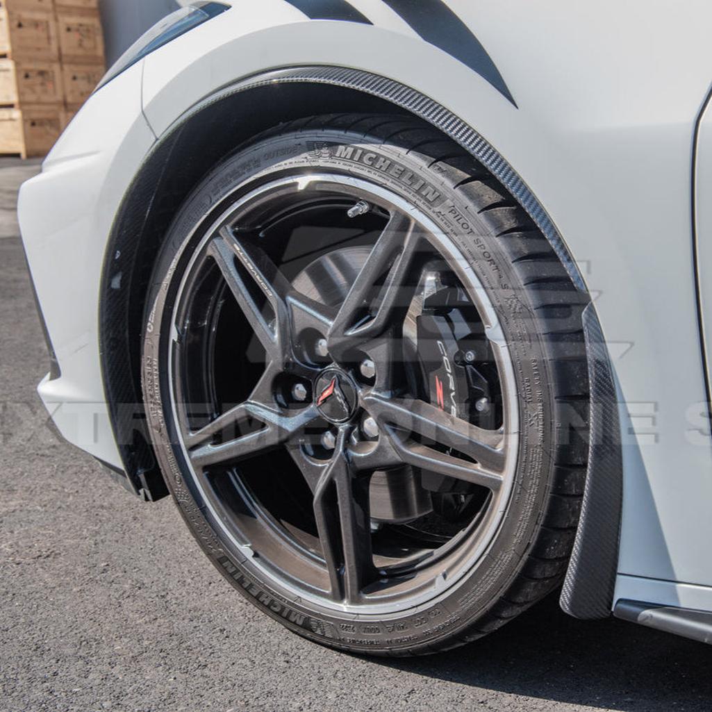 C8 Corvette Dry Carbon Fiber Side Wheel Fender Trim : 2020-2026 C8 Singray, Z06, E-Ray