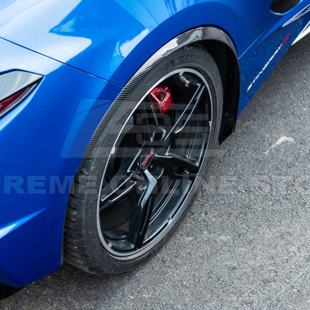 C8 Corvette Dry Carbon Fiber Side Wheel Fender Trim : 2020-2026 C8 Singray, Z06, E-Ray