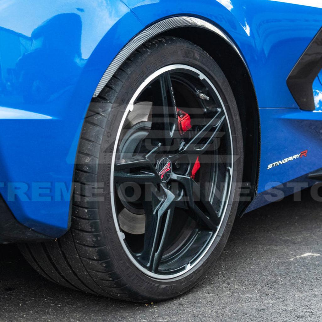 C8 Corvette Dry Carbon Fiber Side Wheel Fender Trim : 2020-2026 C8 Singray, Z06, E-Ray