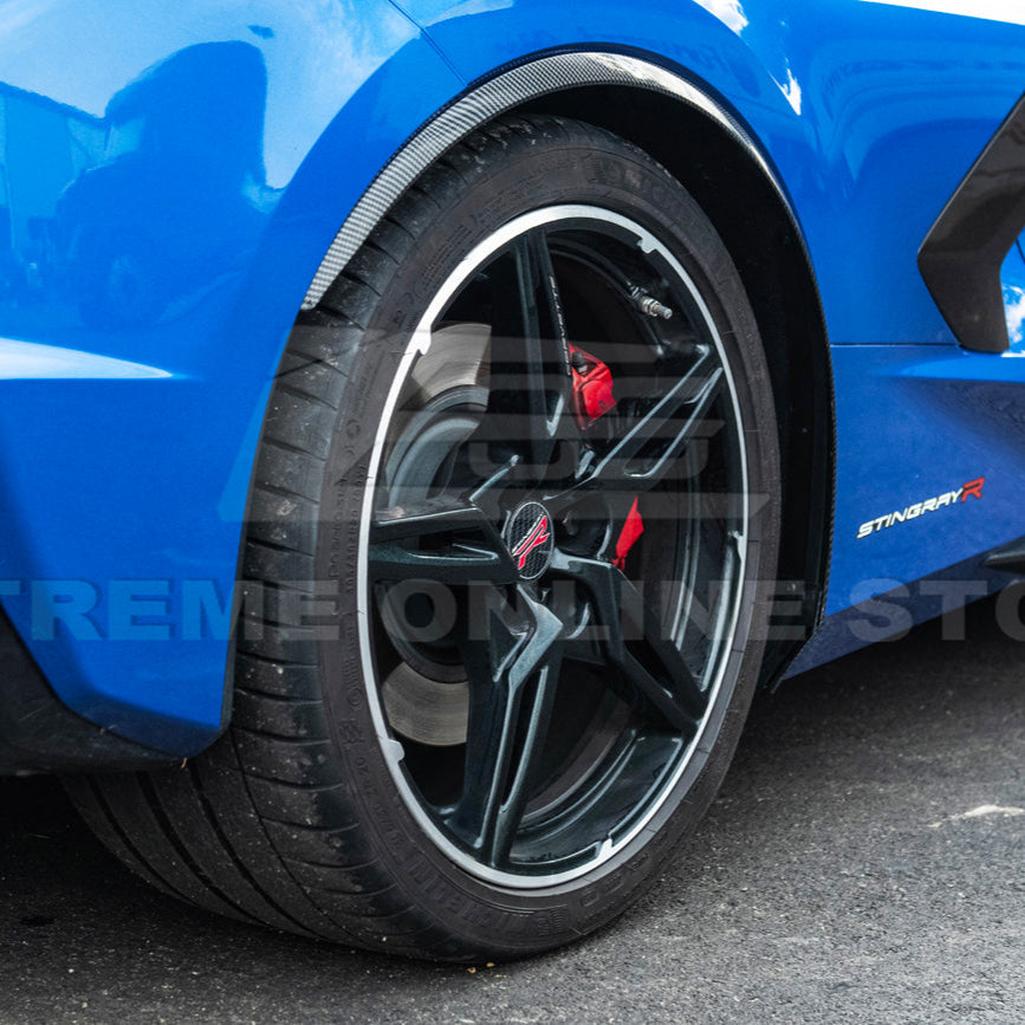 C8 Corvette Dry Carbon Fiber Side Wheel Fender Trim : 2020-2026 C8 Singray, Z06, E-Ray