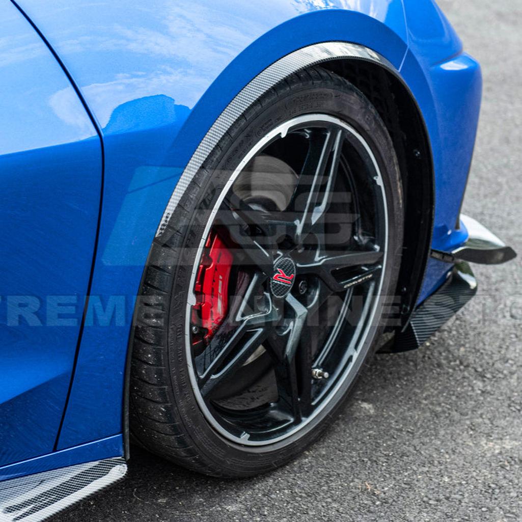 C8 Corvette Dry Carbon Fiber Side Wheel Fender Trim : 2020-2026 C8 Singray, Z06, E-Ray