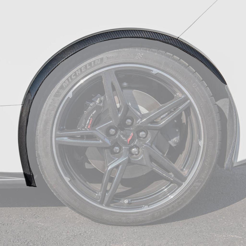 C8 Corvette Dry Carbon Fiber Side Wheel Fender Trim : 2020-2026 C8 Singray, Z06, E-Ray