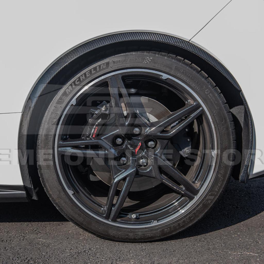 C8 Corvette Dry Carbon Fiber Side Wheel Fender Trim : 2020-2026 C8 Singray, Z06, E-Ray