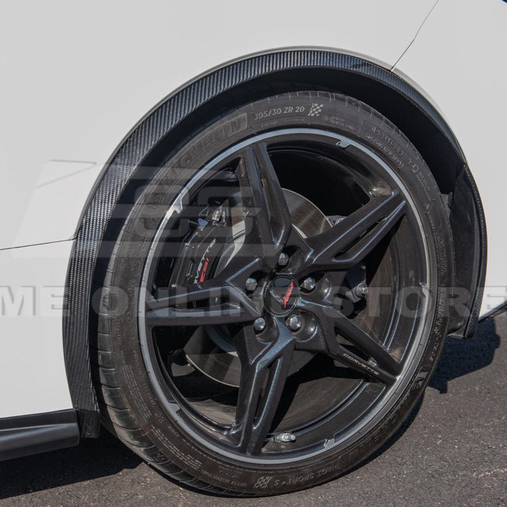 C8 Corvette Dry Carbon Fiber Side Wheel Fender Trim : 2020-2026 C8 Singray, Z06, E-Ray
