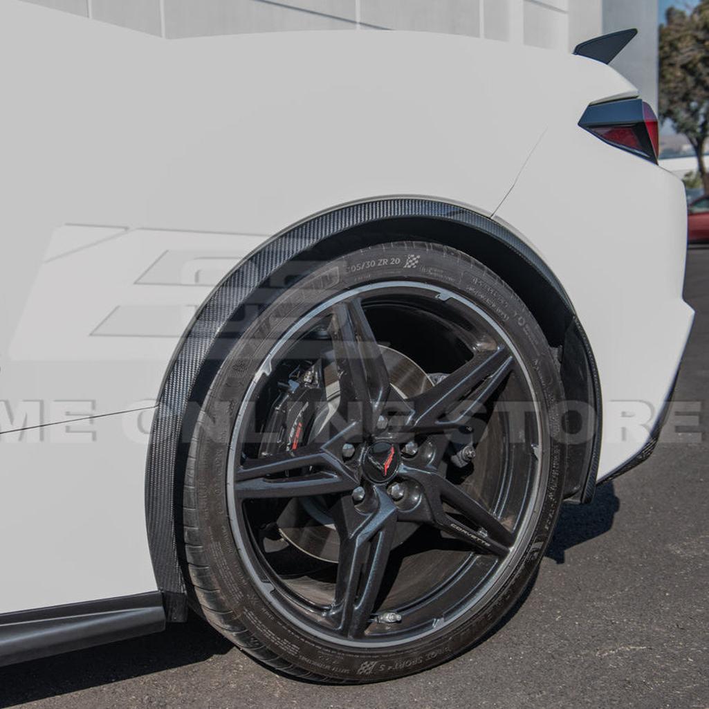 C8 Corvette Dry Carbon Fiber Side Wheel Fender Trim : 2020-2026 C8 Singray, Z06, E-Ray