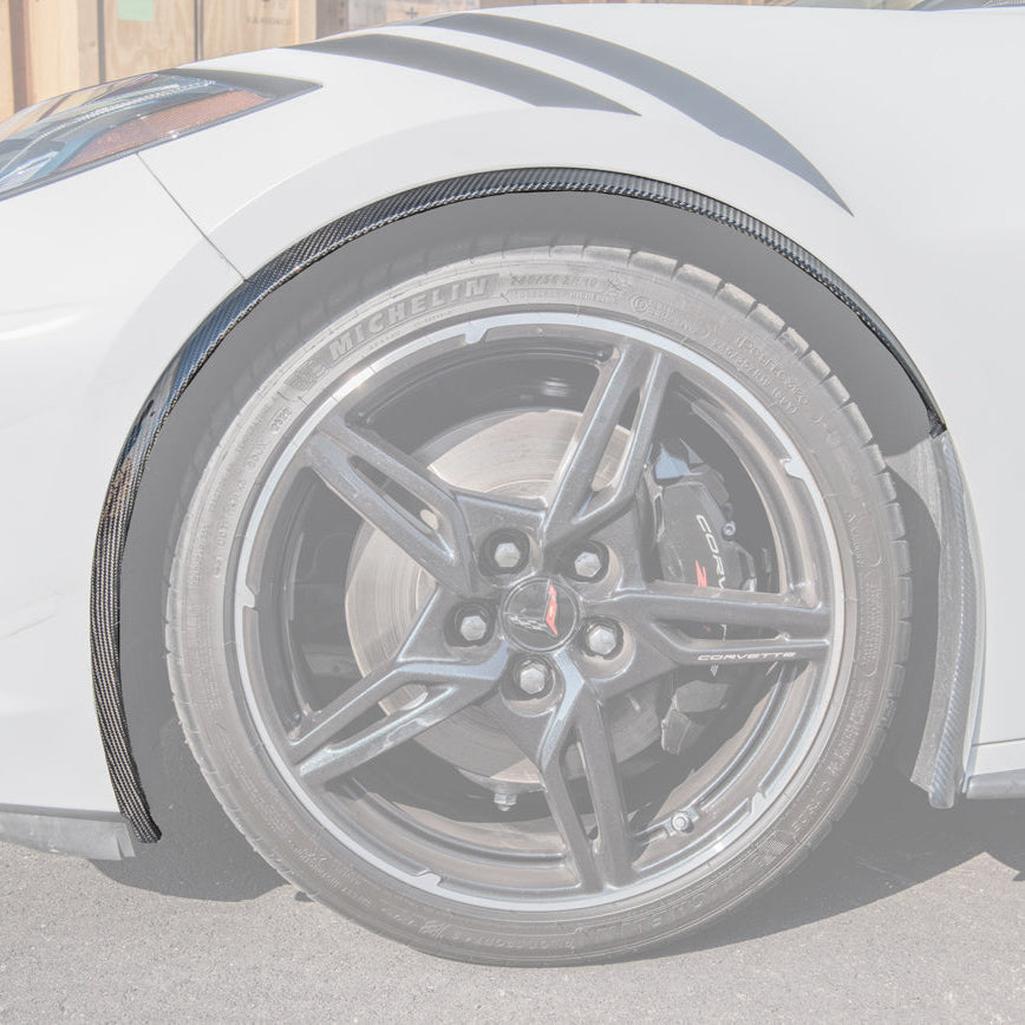 C8 Corvette Dry Carbon Fiber Side Wheel Fender Trim : 2020-2026 C8 Singray, Z06, E-Ray