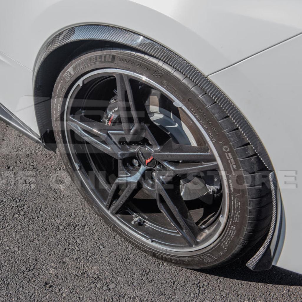 C8 Corvette Dry Carbon Fiber Side Wheel Fender Trim : 2020-2026 C8 Singray, Z06, E-Ray