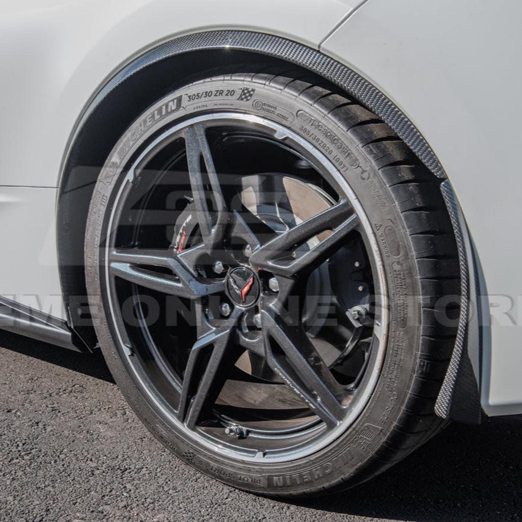 C8 Corvette Dry Carbon Fiber Side Wheel Fender Trim : 2020-2026 C8 Singray, Z06, E-Ray