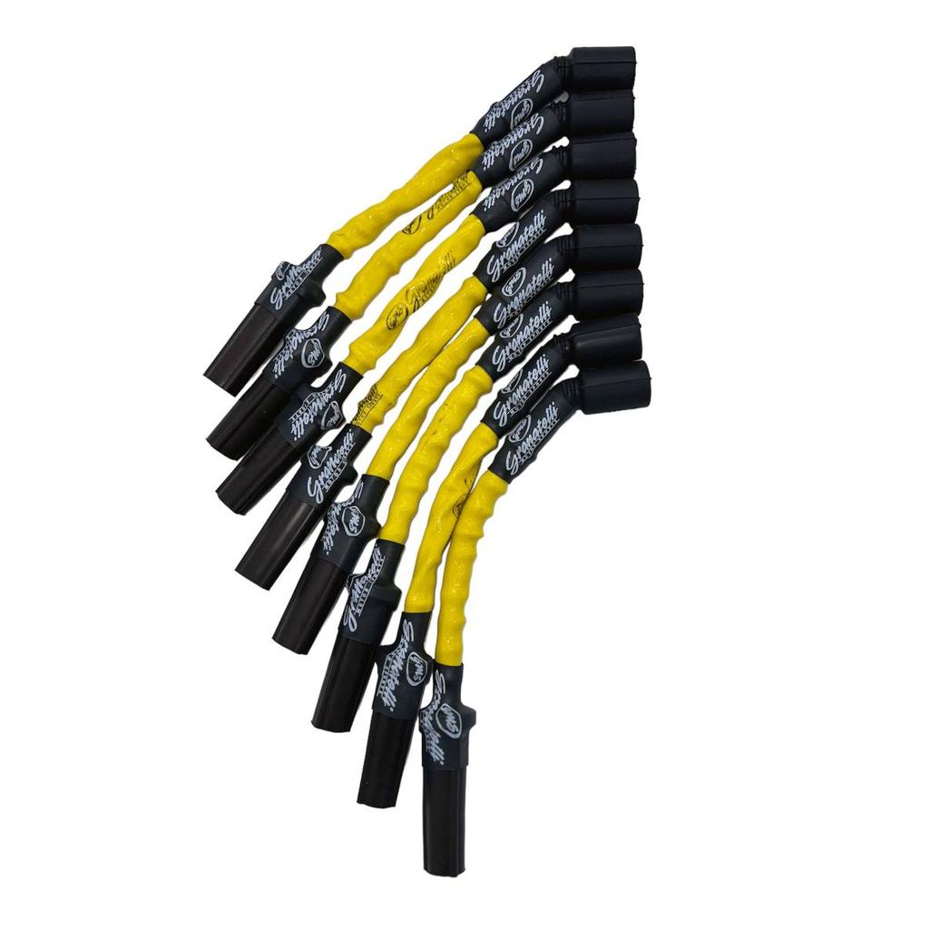 ohm Spark Plug Wires 8mm Yellow Straight Boots Chevy 28-5362HTY