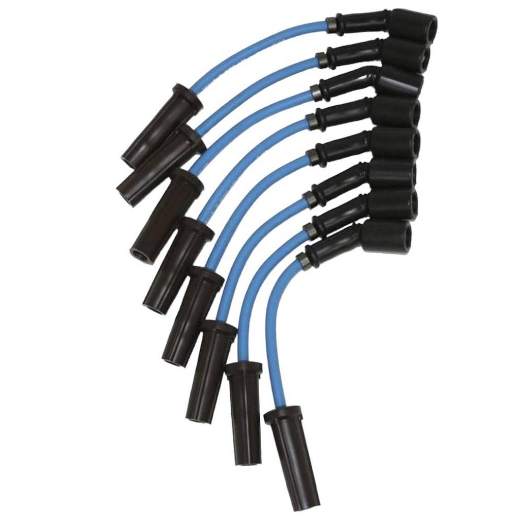ohm Spark Plug Wires 8mm Blue Straight Boots Chevy 28-5362S
