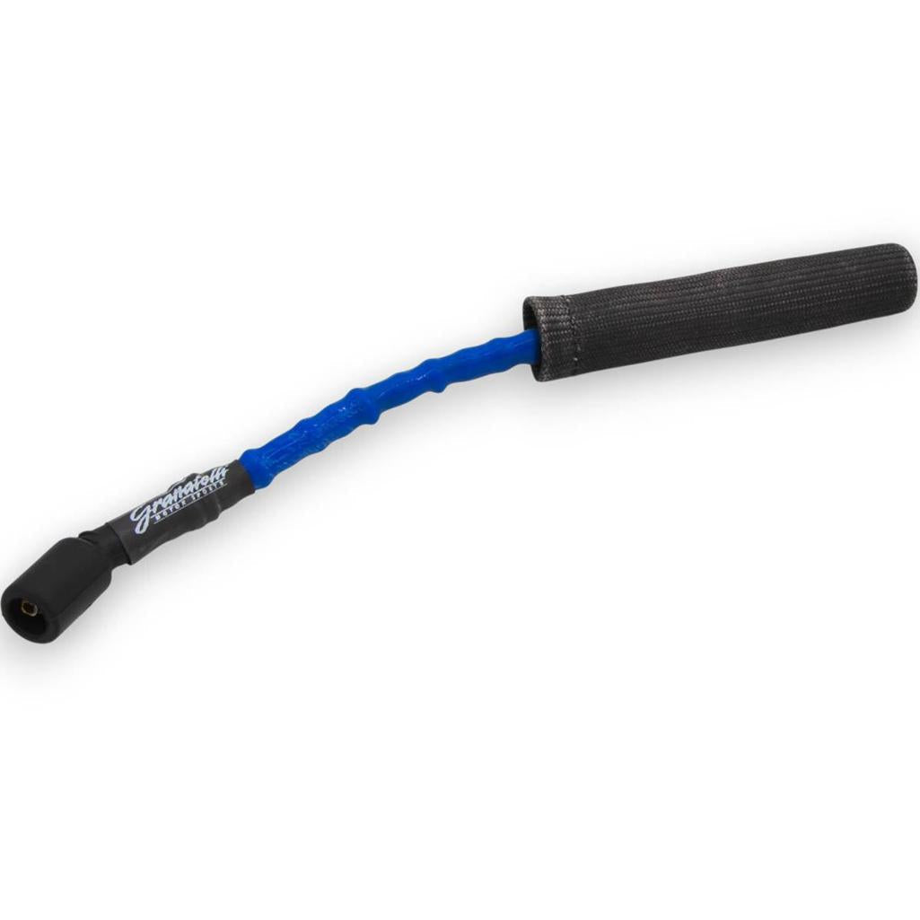 single blue 0-Ohm replacement spark plug wire black heat