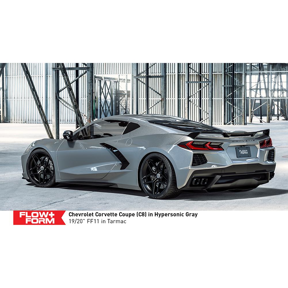 HRE Corvette Wheels (Set) - FlowForm : Style FF11 Tarmac (Satin Black) C8, Z51