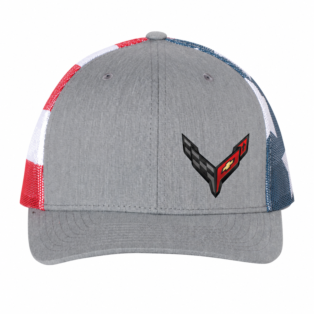 C8 Corvette Americana Snapback Hat : Grey