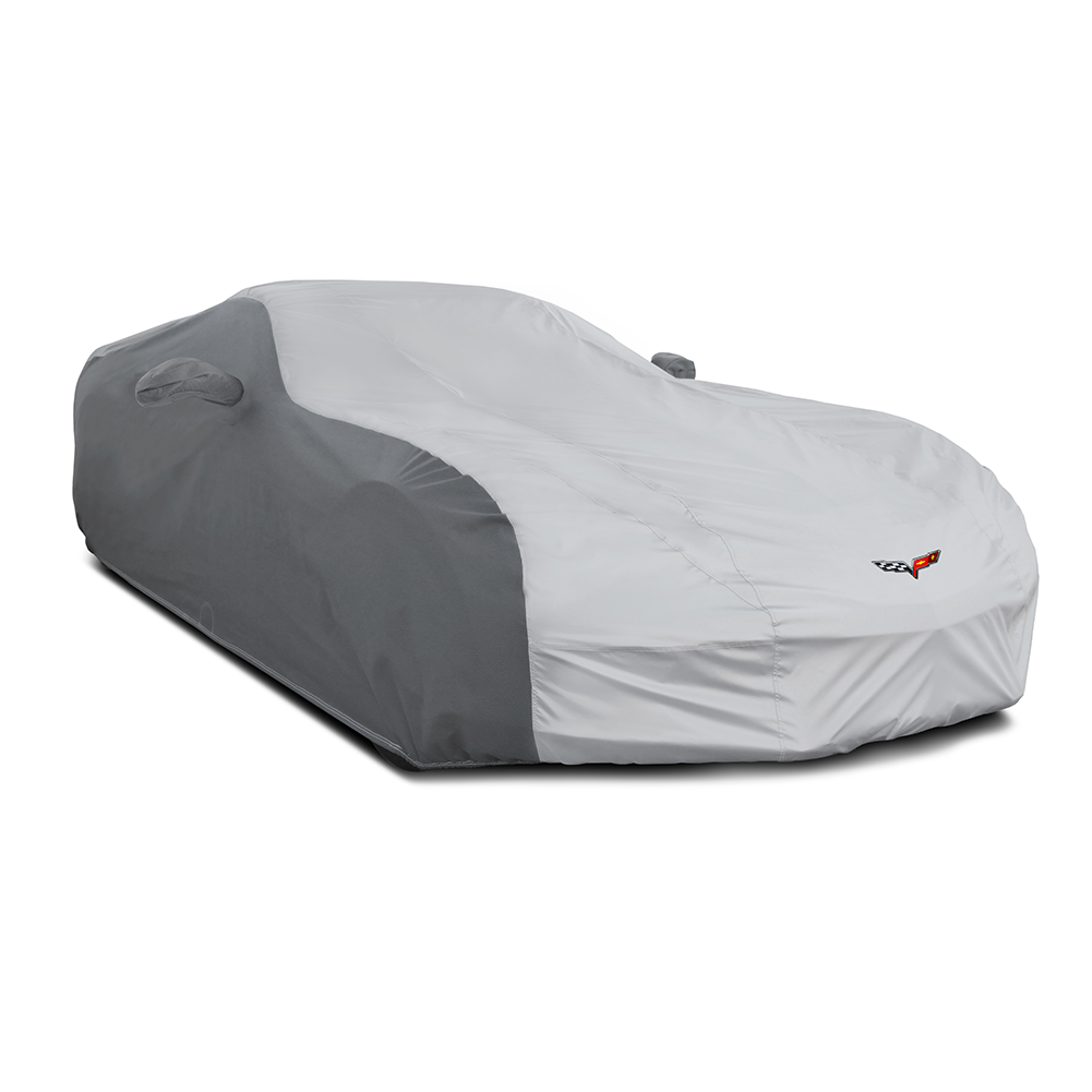 Corvette Hybrid 360 Protection Car Cover - Black/Grey - Indoor/Outdoor : 2005-2013 C6, Z06, ZR1, Grand Sport
