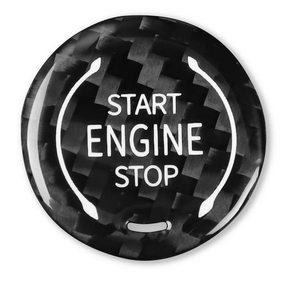 C8 Corvette Ignition Start-Stop Button Overlay Carbon Fiber : Black