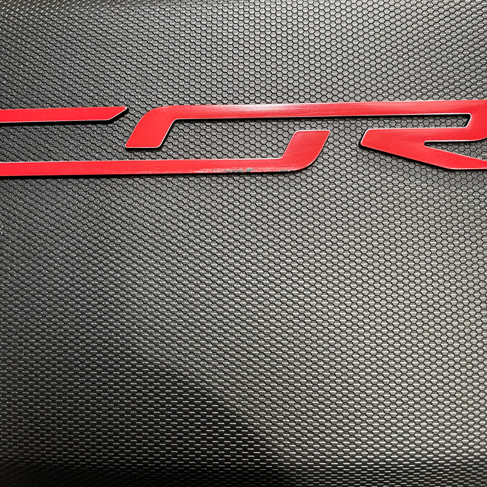 Corvette GM Fuel Rail Covers -Red Letters : 2014-2019 C7 Stingray, Grand Sport FINAL SALE
