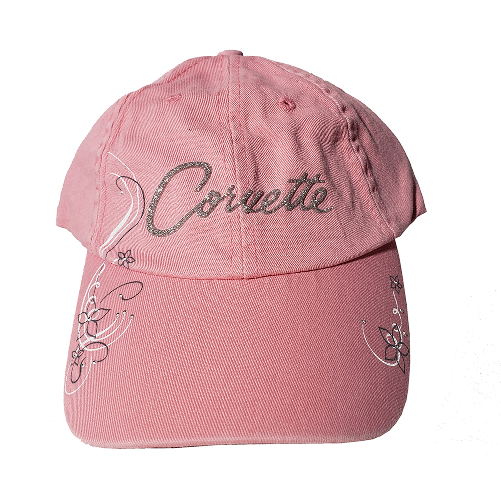 Corvette Script Ladies Adjustable Hat - Pink