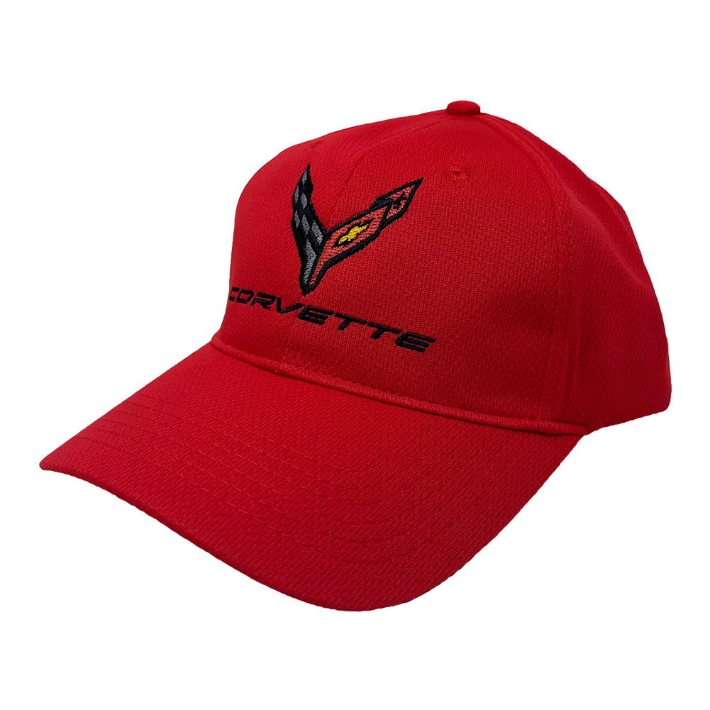C8 Corvette Performance Mesh Hat : Red