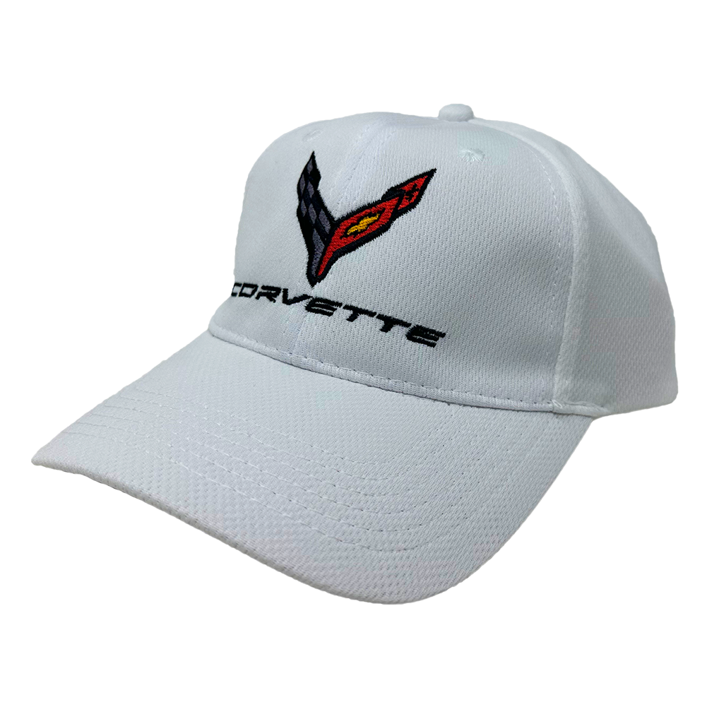 C8 Corvette Performance Mesh Hat : White