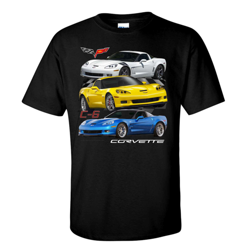 C6 Corvette Grand Sport, Z06, ZR1 Tee Shirt : Black