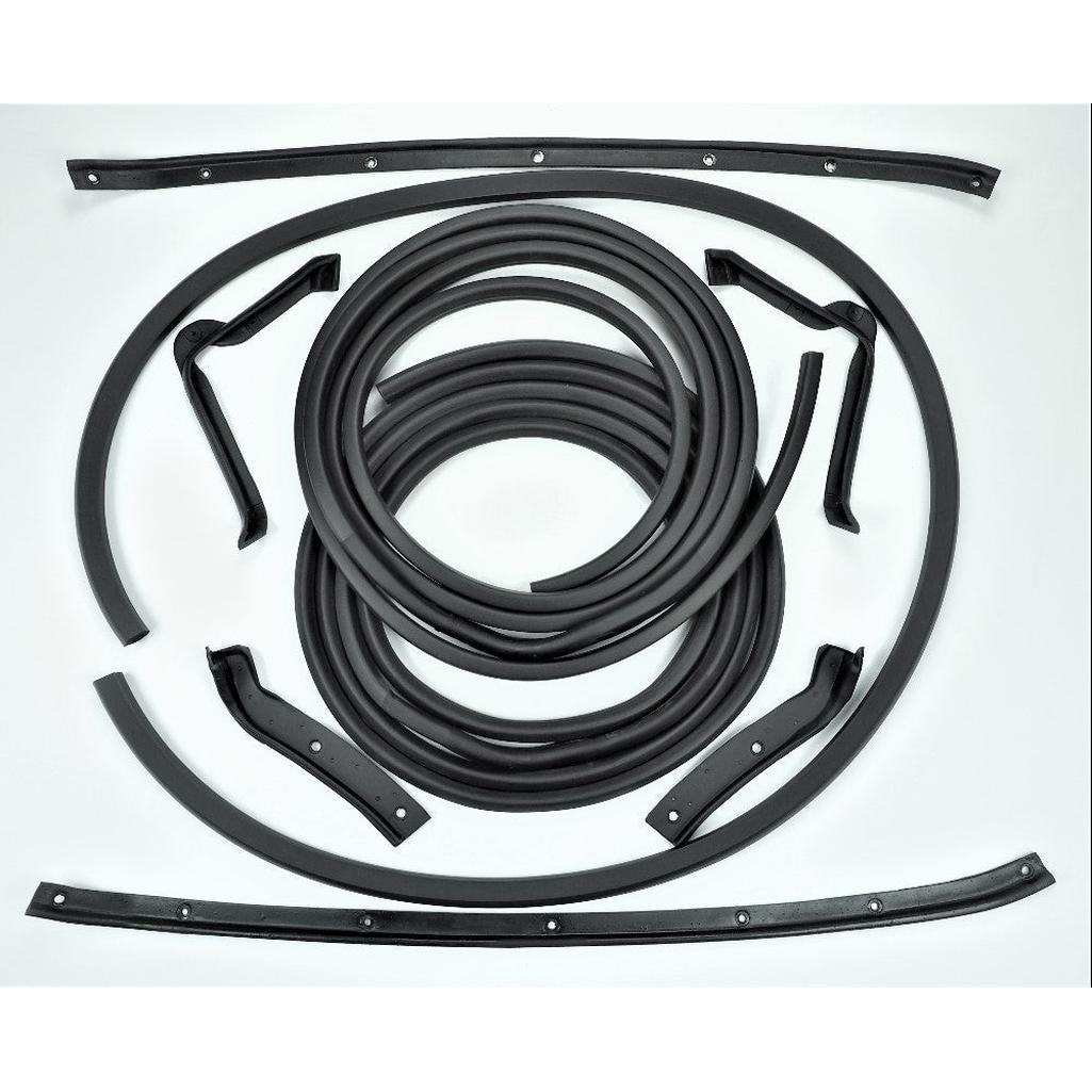 C2 1964-1967 Corvette Coupe Door & Body Weatherstrip Kit - 9 Pc