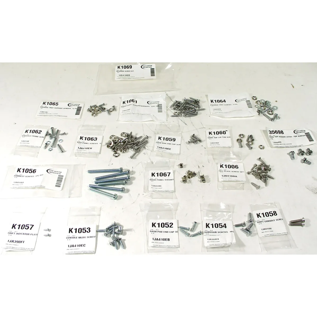 C1 1958-1960 Corvette Interior Screw Kit