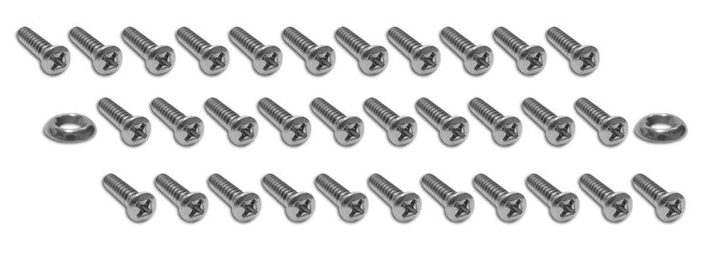 C2 1963 Chevrolet Corvette Coupe Rear Window Trim Screw Set - 34Pc Set