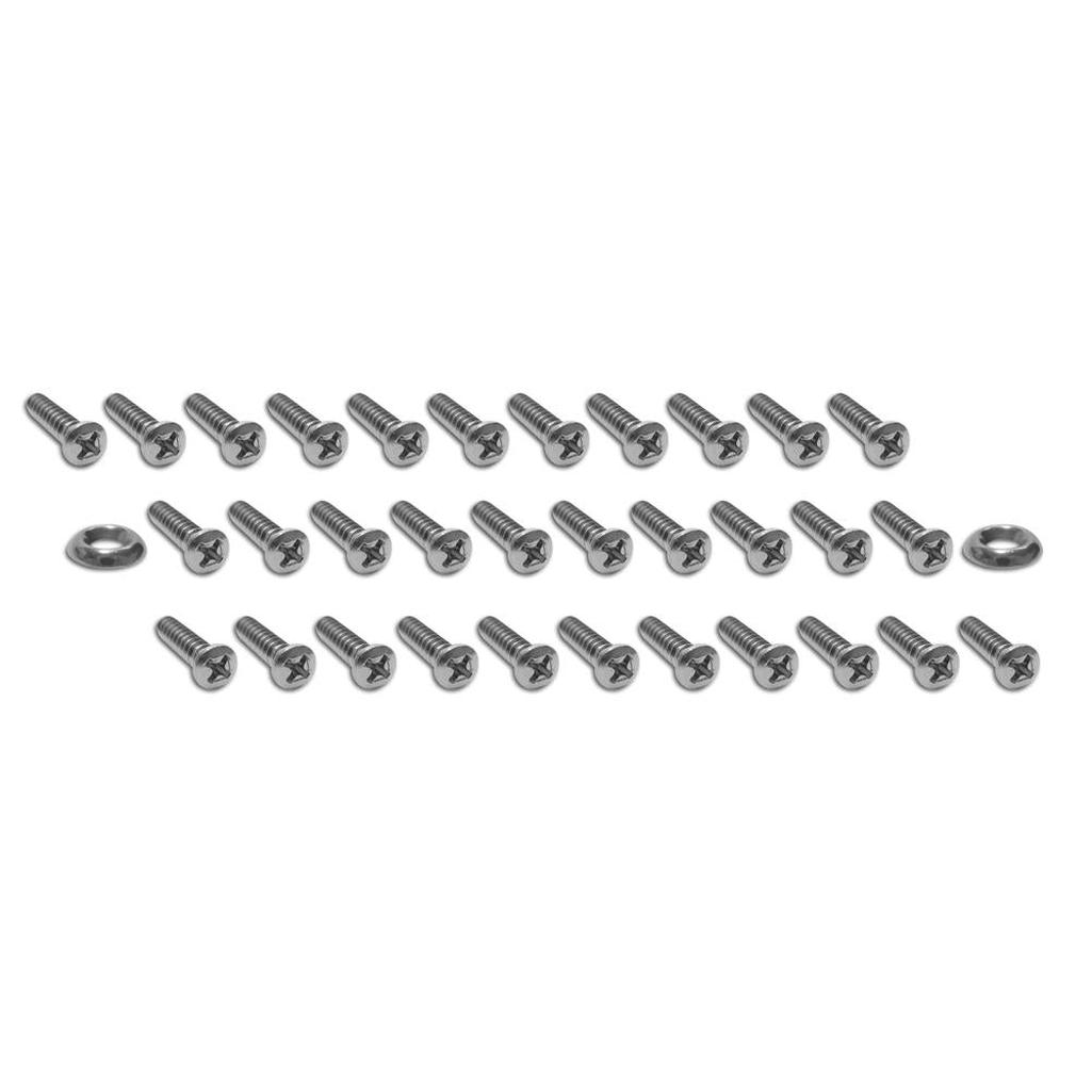 C2 1963 Chevrolet Corvette Coupe Rear Window Trim Screw Set - 34Pc Set