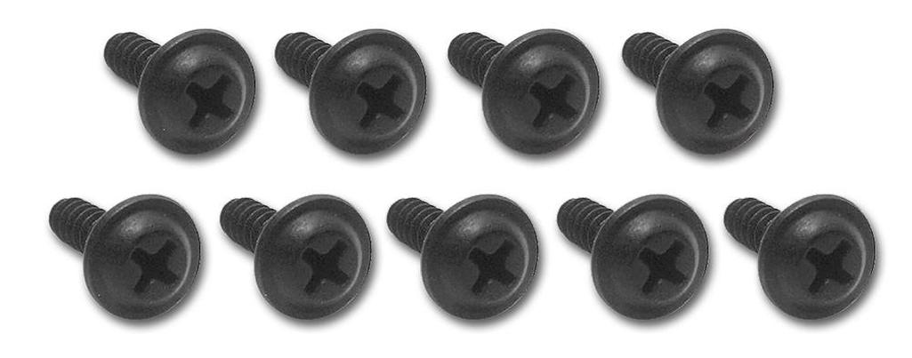 C2 1963-1967 Chevrolet Corvette Glove Box Liner Screws - 9Pc Set